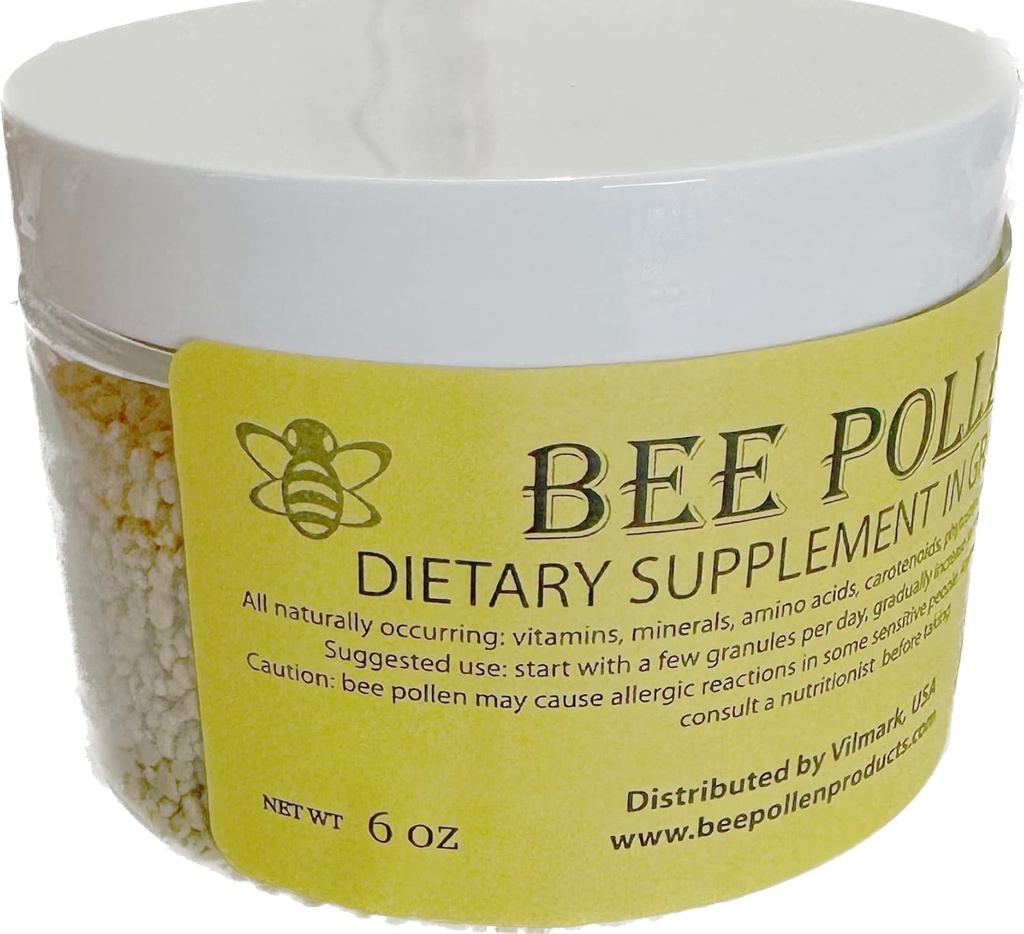 6 oz BEE õietolm 100% puhas looduslik töötlemata mesilaste õietolmu graanulid 6 oz purgis
