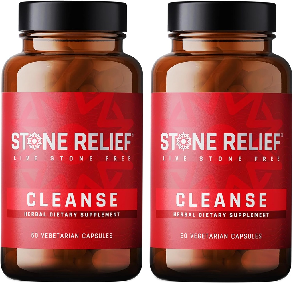 STONE RELIEF Cleanse - Premium Chanca Piedra Stone Breaker Complex - parim looduslik lahustaja meestele / naistele - looduslik neerupuhastus & Detox Supplement - [2 Pack] - 120 kapslit - 1200 mg