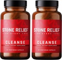 STONE RELIEF Cleanse - Premium Chanca Piedra Stone Breaker Complex - parim looduslik lahustaja meestele / naistele - looduslik neerupuhastus & Detox Supplement - [2 Pack] - 120 kapslit - 1200 mg