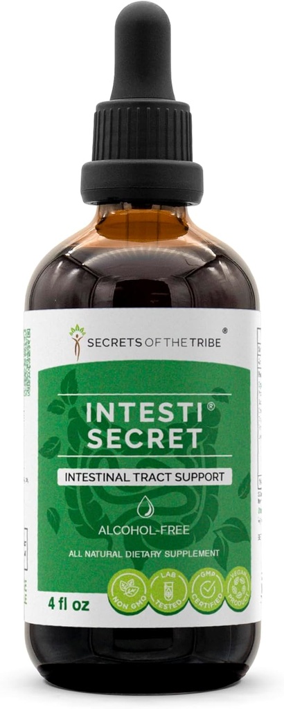 Intesti salajane alkoholivaba ekstrakt, piparmünt, Dandelion, nelgid, ingver, apteegiseeme, lavendel Glücerite tinktuur Sooletrakti tugi (4 fl oz)