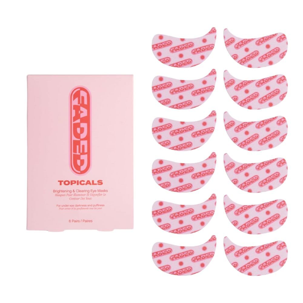 Topicals Faded Brightening Under Eye Masks | Taaselustavad Patches Depuff, Hüdraadi ja Illuminaat | Vähendab Tume Ringid ja Fine Lines | Valmistatud Kojic Acid, Kofeiin & Niacinamide