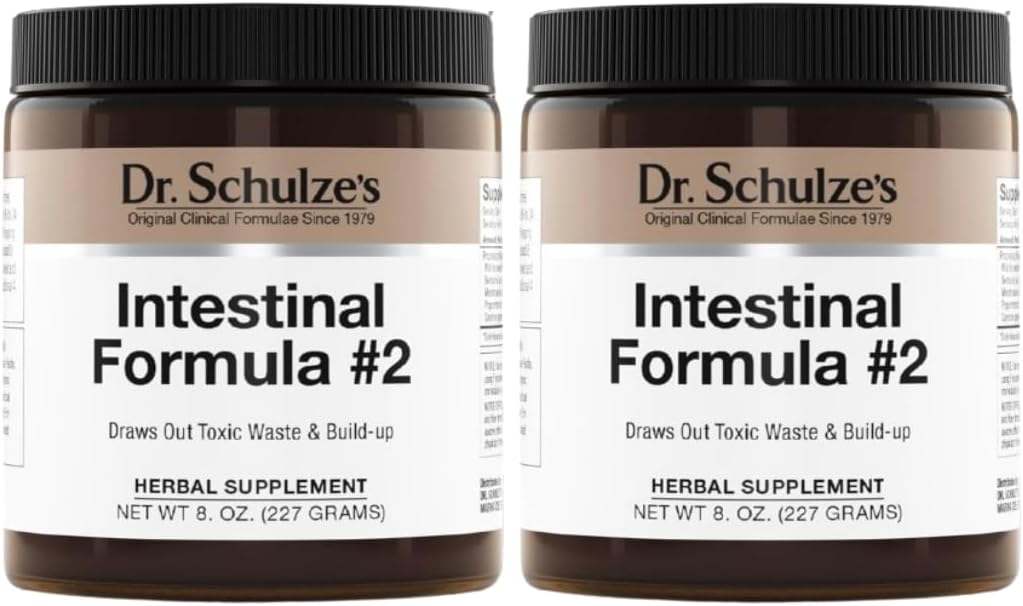 Dr Schulze'i soole valem # 2 - Colon Health Support puhastuslisand - toetab igapäevast kõrvaldamist - taimset toidulisandit - gluteenivaba & vegan - 8 oz (2-Pack)