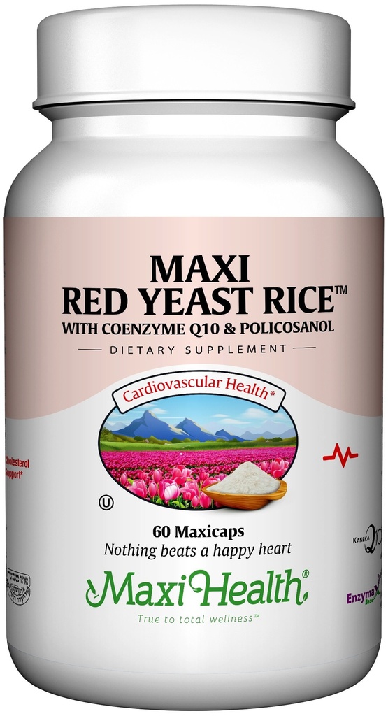 Maxi Health, Maxi punase pärmi riisi kompleks (600 Mg), 60 kapslit