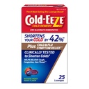 Cold-Eze Plus Natural Mixed Berry Cold & Flu Tsink Lozenges, Multi-Symptom Relief, Homöopaatiline Külma Abinõu, Vähendab Kestust Tavaline Külm, Sambucus Nigra leevendada külma ja gripi sümptomid, 25 Ct