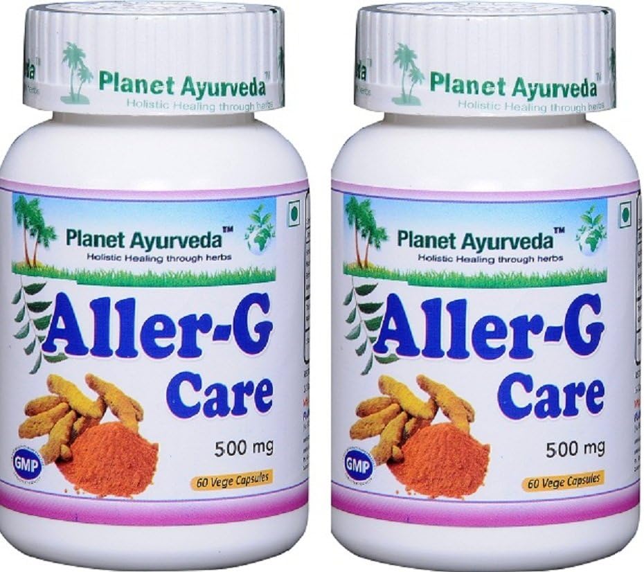 Planet Ayurveda Aller-G Care, 500mg Veg kapslid - 2 pudelit