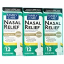 FamilyCare Nasal Relief Spray, Pump Mist, Anti-Drip, Raske ummistus, (Oxymetazoline HCI) 12 tundi, 3 Pack