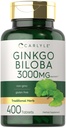 Carlyle Ginkgo Biloba 3000mg | 400 tabletti | Mitte-GMO, Gluteenivaba Taimne täiendus
