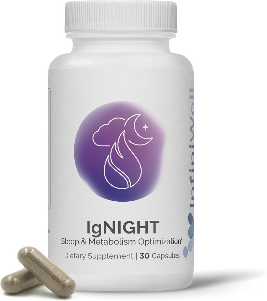InfiniWell IgNIGHT - Valerian Juur & Ashwagandha Uneabi Paradiisiteradega, et toetada metaboolset tervist - edendada tervislikku metaboolset funktsiooni magades - (30 kapslit)