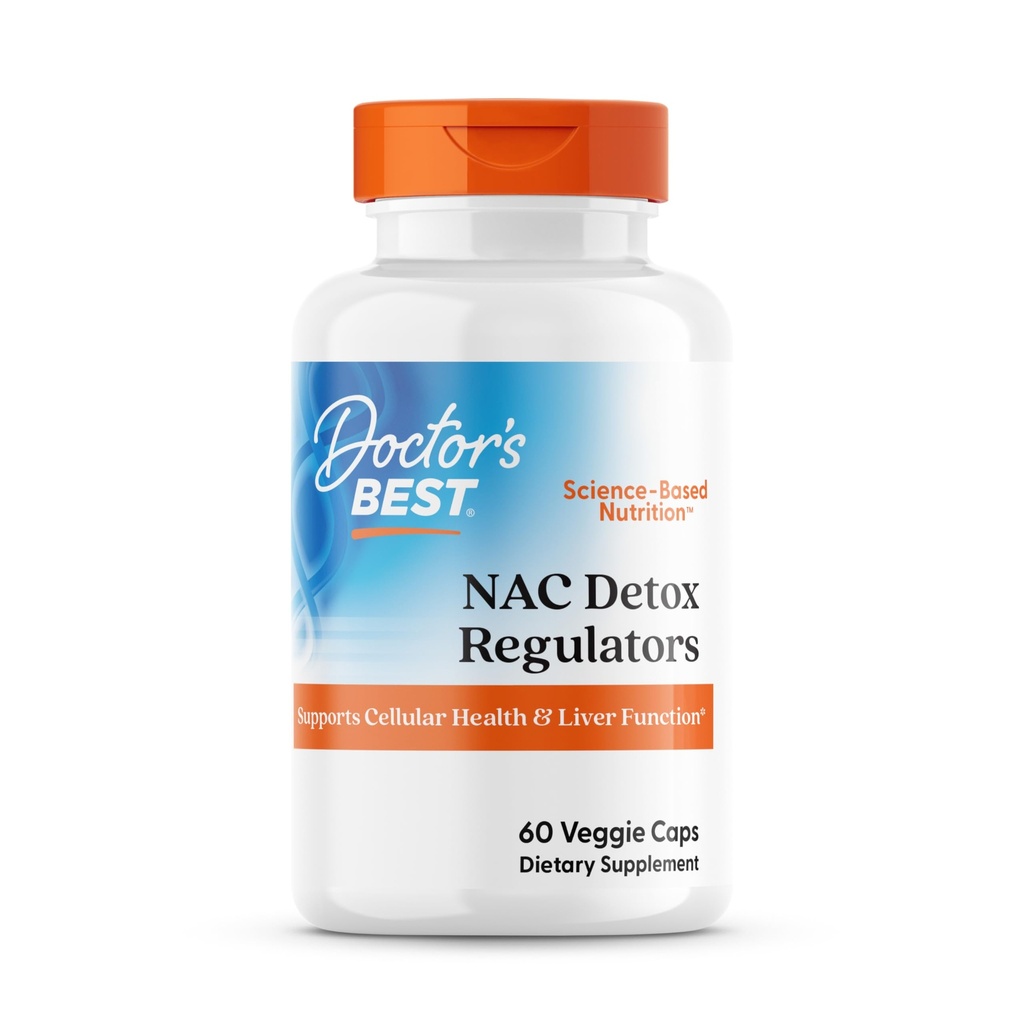Arsti parim NAC detox regulaator täiendus meestele ja naistele - N-atsetüültsüsteiin 600 mg, maksa tervise tugi, NAC kapslid Seleeni ja molübdeeniga, toetab antioksüdantide kaitset - 60 Veg Caps