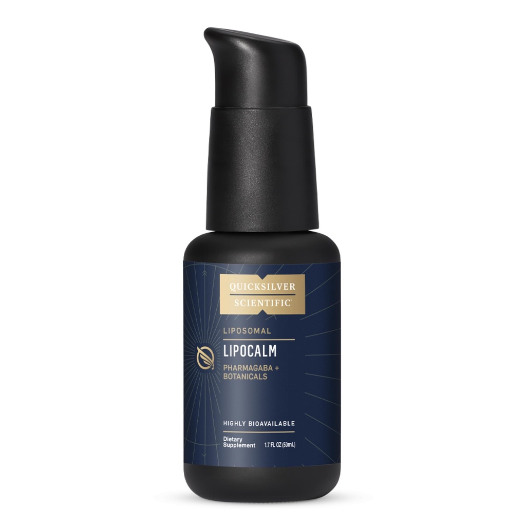 Quicksilver Scientific LipoCalm - Liposomal GABA koos maitsetaimedega lõõgastustoetuseks - kummel, Passionflower Herb & Skullcap Supplement meelerahu ja unerahu toetuseks (1,7oz / 50 ml)
