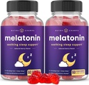 Melatoniini kummid lastele ja täiskasvanutele | Looduslik uneabi Ravimivaba, Vegan Marjamaitselised Lapsed Melatoniini nätsu lisand | 2,5 mg, 5 mg või 10 mg annus | Unepillid Asendavad 60 kummikut (2. pakk)