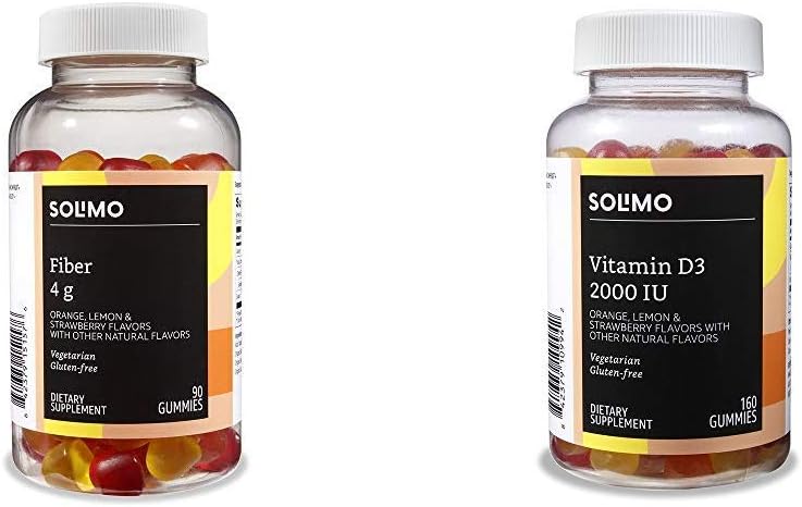 Põhitõed Fiber Gummies (90 Count) ja D3-vitamiini Gummies (160 Count)
