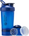 BlenderBottle Shaker pudel koos pillide korraldaja ja ladustamise valgu pulber, Classic V2 ProStak System, 22-Ounce, sinine
