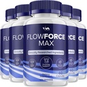 (5 Pack) FlowForceMax eesnäärme tugikapslid - Flow Force Max pillid täiendus, maksimaalne tugevus, uus täiustatud multivitamiini koostis, FlowForceMax ülevaated, 300 kapslit