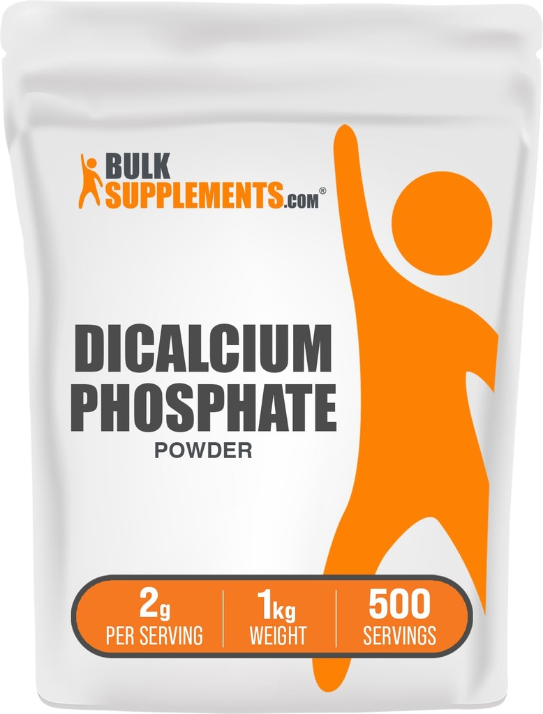 BulkSupplements.com Dicalcium fosfaadi pulber - kaltsiumilisand, DCP-lisand - maitsestamata & gluteenivaba, 2 g serveerimise kohta, 1 kg (2, 2 naela) (pakk 1)