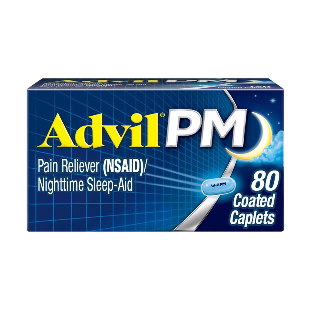 Advil PM 200 mg kaetud kapslid 80 ea (3 pakendis)