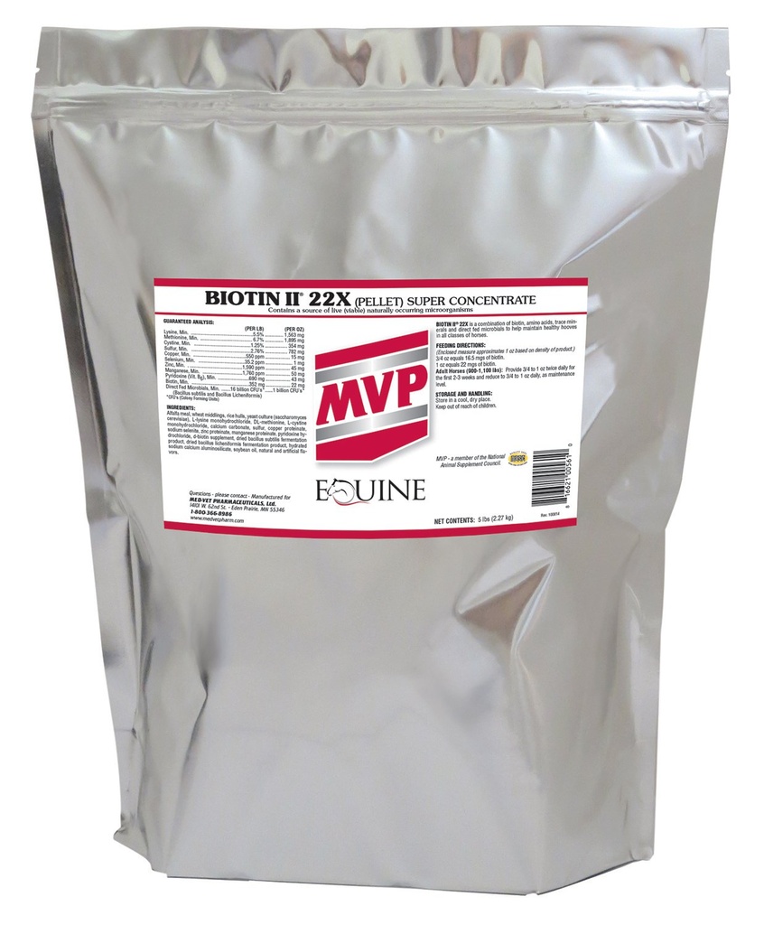 Biotin II 22X (5lb) Hoof Supplement hobustele