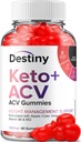 Destiny Keto ACV Gummies - Advanced Formula Destiny Keto Plus ACV Gummies, Kaalujuhtimine, Destiny ACV Dietary Supplement Mehed (60 Gummies)