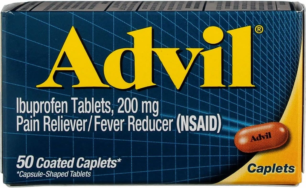 Advil Caplets 50 Ct (2 pakendit)