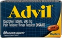 Advil Caplets 50 Ct (2 pakendit)