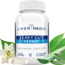 Leaky Gut Repair Natural Soolestiku Tervise Täiendus Glutamiin Orgaaniline Libedus Elm NAG Vahukommi Juur Aloe Vera MSM Quercetin Bromelain Soodustab Seedetrakti lihtsus, Gut Wellness 1000mg 60 Caps