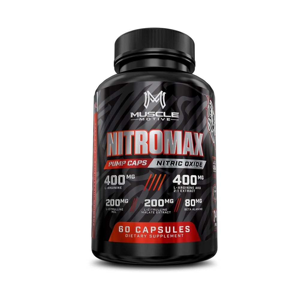 Lämmastikoksiidi Booster 3000mg L-arginiin, L-tsitrulliin - Pre-Workout täiendus lihaste kasvu, vastupidavus, energia, pumbad, vaskulaarsus - Non-GMO - 60 kapslit