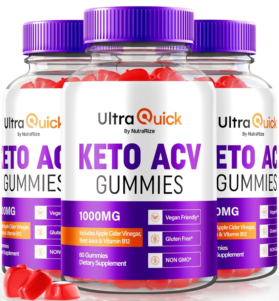 (3 Pack) Ultra Quick Keto ACV Gummies, Ultra Quick Keto ACV Gummies Kaalulangus Support, Natural Keto + ACV, Premium Keto Plus ACV valem, Apple Cider Vinegar Gummy, Ametlik UltraQuick (180 Gummies)