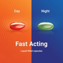 AXIV Day & Night Cold & Flu Medicine Combo Pack Softgels, Daytime & Nighttime Relief peavalu, palavik, valulik kurk, väikesed valud ja köha, 72 Softgels