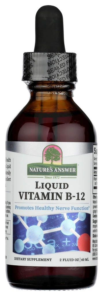 Looduse vastus Vedel Vitamiin B-12 | Edendab tervislikku närvifunktsiooni ja energia taset | Looduslikult maitsestatud ja gluteenivaba 2oz