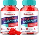 (2 Pack) KetoSophy Keto ACV Gummies - Advanced Weight Loss KetoSophy Keto Plus Gummies Apple Siider Äädikas KetoSophy ACV Gummies Kaal Management Dietary Supplement Reviews Mehed Naised (120 Gummies)