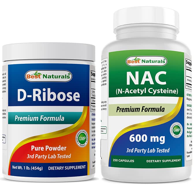 Parim looduslik D- Ribose pulber 1 nael ja NAC 600 mg