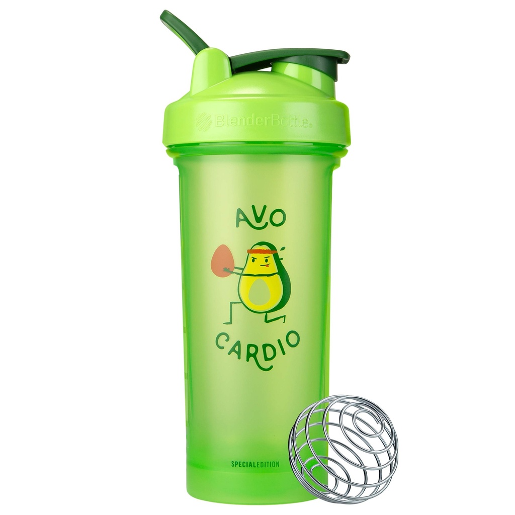 BlenderBottle Just for Fun Classic V2 Shaker Bottle Perfect Protein Shakes ja Pre Workout, 28-Ounce, Avo Cardio