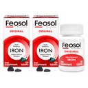 Feosol Original Raudlisandi tabletid, Mitte-heme 325mg Raudsulfaat (65mg Elemental Raud) per pillid, 1 Per Day, 4 Month Supply, energia ja immuunsüsteemi tugi (120 ct Pack 2)