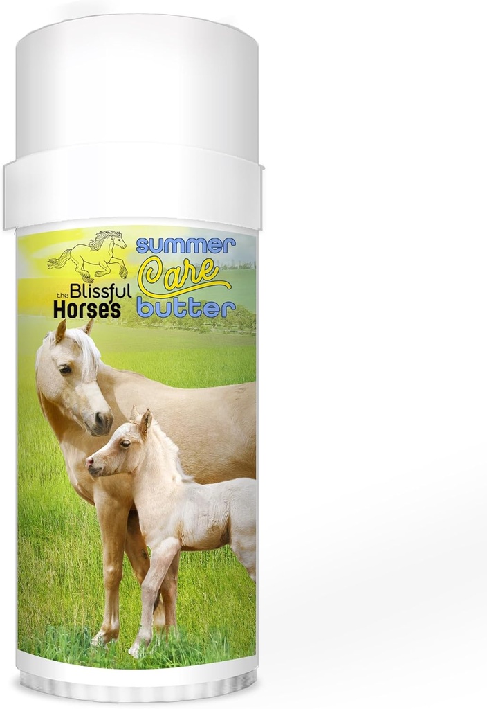 Blissful Horses Summer Care Sun Butter, õrn hobune Päikesekaitsekreem, lihtne rakendada Hobuste Sunblock lahendus, Must-Have Horse Essentials for All Day Sun Protection, 2 oz.