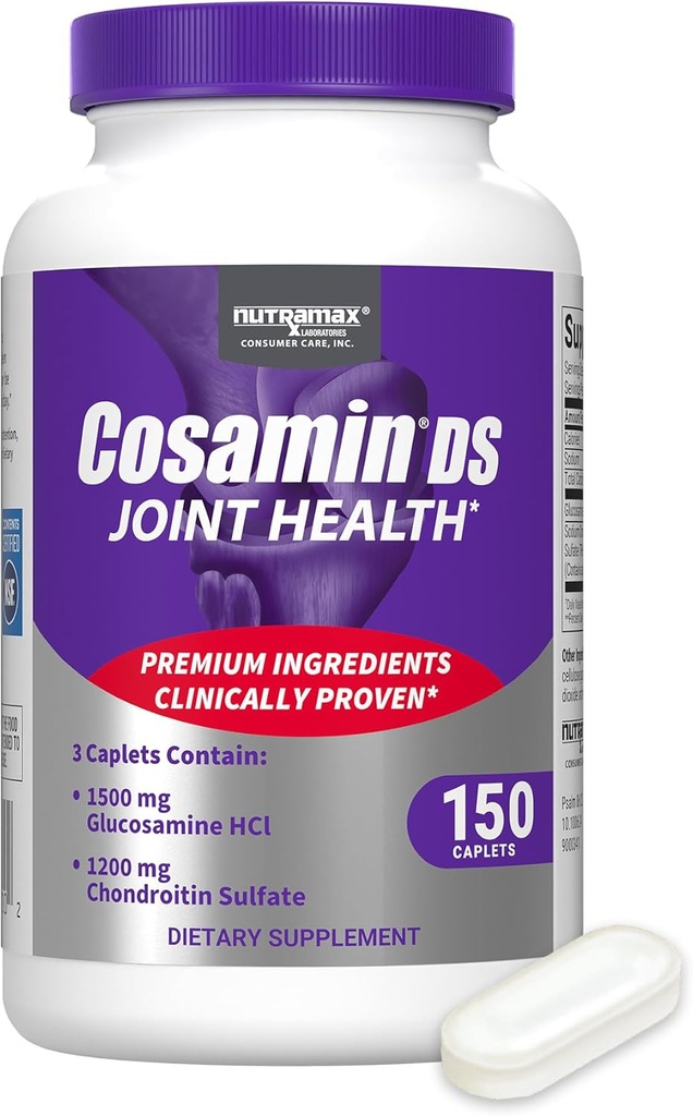 Nutramax Laboratories Cosamin® DS ühine tervise täiendada glükoosamiini ja kondroitiini meeste ja naiste ühine tervis, 150 kapslit
