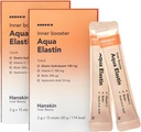 Hanskin Aqua Elastin Hüaluroonhappe pulbri pakendid juustele, nahale, kortsudele ja küüntele | Biotiin, C-vitamiin, hüaluroonhape | Tervisliku naha toidulisand, 2 g x 30 Individuaalsed pulgad