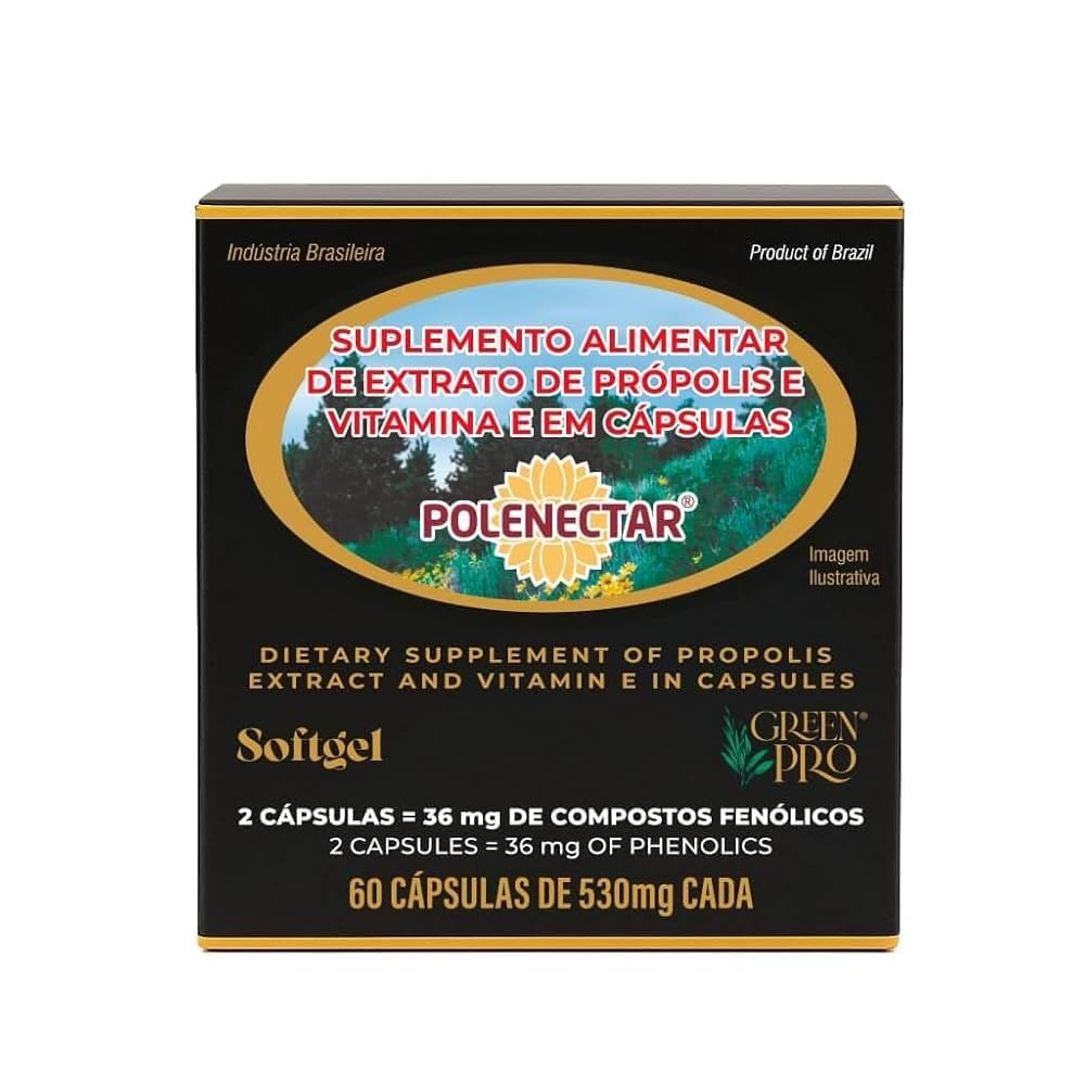 2 Pakend Polenectar Brasiilia Green Bee Propolis 60 Softgels 300 mg
