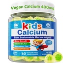 Lapsed Kaltsiumkummid + Vitamiin D3 K2, Magneesium, Tsink, Ekstra Absorbtsioonivetikad Kaltsiumilisandi Lastele Õrnalt Magu, Luud, Hambad, Lihased, Aju, Suhkruvaba Näritavad Lapsed Vitamiinid 4+, 60 Loeb