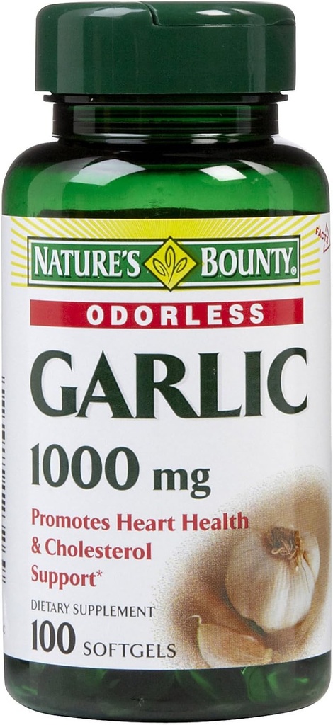 Looduse pearaha küüslauguekstrakti lisand, toetab ringlevat funktsiooni, 1000 mg kiire vabastamise softgels, 100 loendit, 3 pakendit