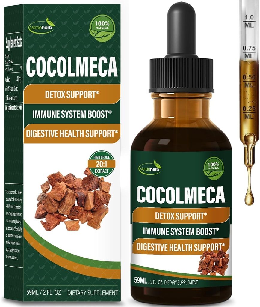 Cocolmeca Bark Vedel tilgad, Loodus Taimne ekstrakti täiendada keha Detox Cleanse toetust, immuunsüsteemi Boost ja seedetrakti tervist. Gotas de Cocolmeca 2oz