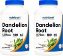 Nutricost Dandelion Juur 525mg, 180 kapslit (2 pudelit) - 1575mg Serving, Non-GMO, Gluteenivaba