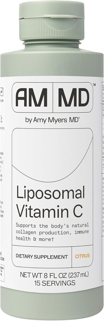 Amy Myers MD Liposomaalne C-vitamiin - mitte-GMO suure imendumisega toidulisand immuunsuse toetamiseks ja kollageeni tootmiseks - gluteenivaba, mitte-piim ja mitte-soja