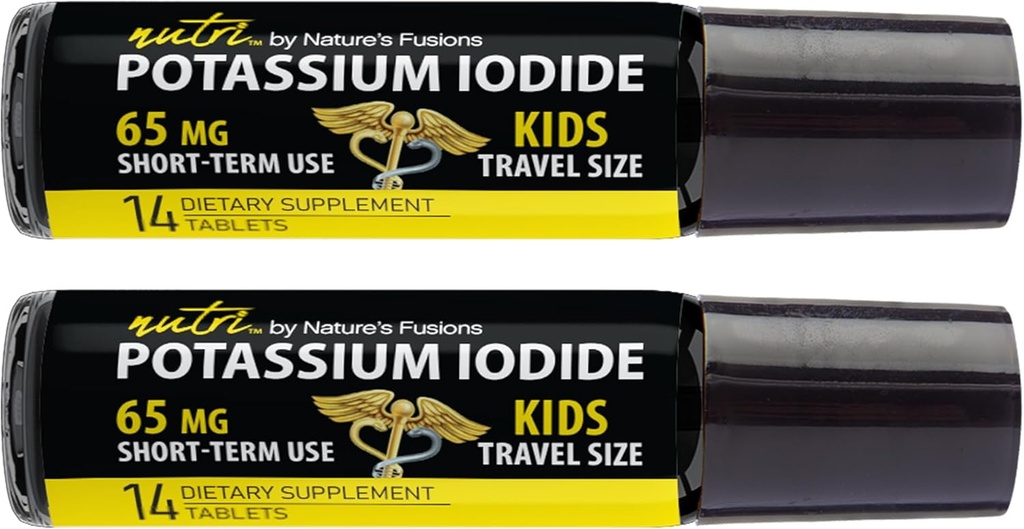 (2 Pakend ) Nutri kaaliumjodiid 65 mg - Lapsed Reisi suurus 14 tabletti Kaaliumjodiidpillid - Kaaliumjoodi tabletid 65 mg - YODO Naciente Ki pillid ( 28 tabletti )