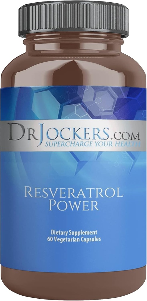 Resveratrooli võimsus dr Jockersi poolt, immuunsuse tugi, vananemisvastane, naha tervise jaoks oluline, trans-resveratrool, 200 mg, 60 päeva pakkumine