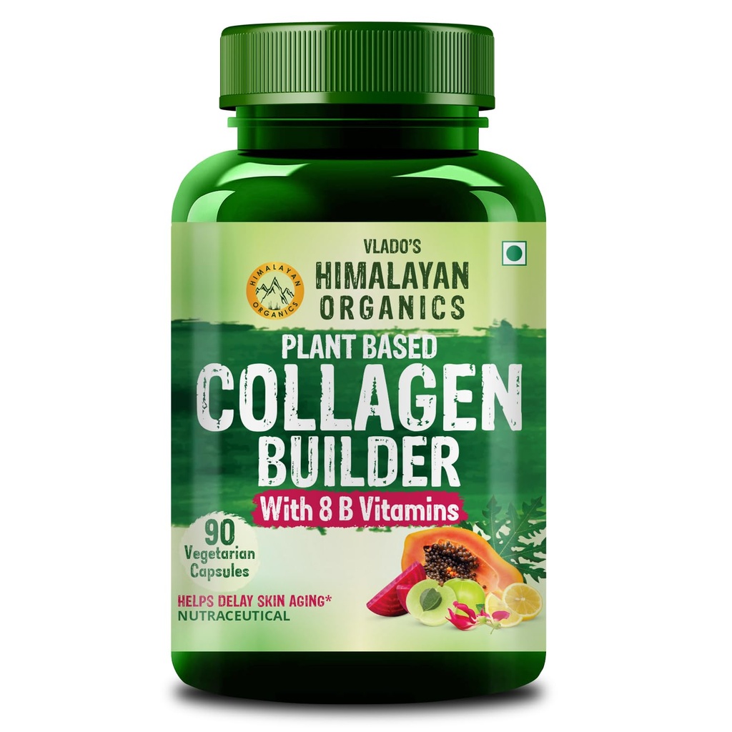Himaalaja orgaanilised orgaanilised kollageeniehitajad juustele ja nahale biotiini ja C 90-vitamiini kapslitega