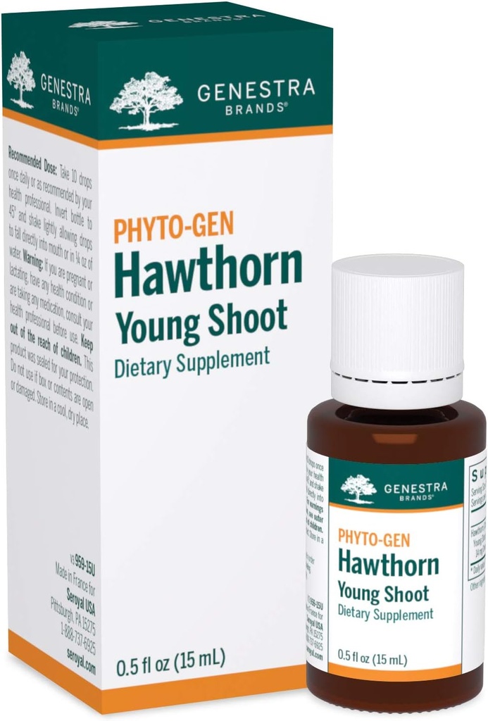 Genestra Brands Hawthorn Young Shoot | Taimne täiendus | 0,5 fl. oz.