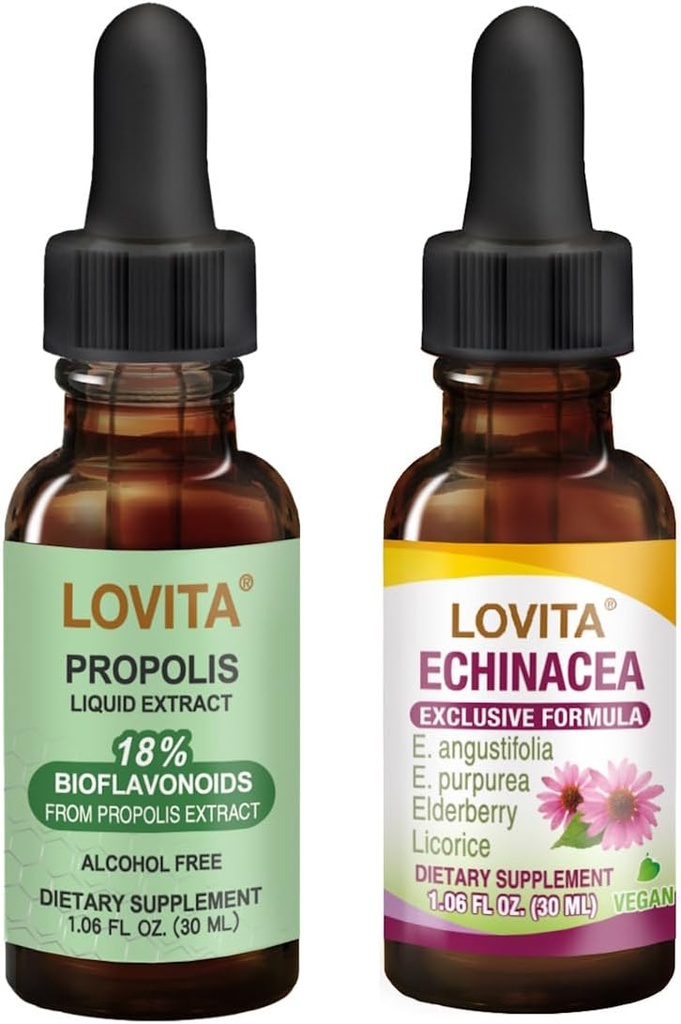 Lovita Bee Propolis & Echinacea Vedelad toidulisandid Bundle