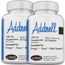 Addrell 2 Pack Energy Stimulant pillid- uuring täiendada Alternatiivne pillid, looduslikud Nootropic Supplements & Kognitive Enhancer Asendaja tõsta vaimse selguse - 120 kapslit