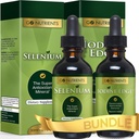 Go Toitained Selenium 200 mcg Lisand | Go Toitained Nascent joodilisand | Kõrge potentsiga Vedel tilgad - Mitte-GMO, Gluteenivaba