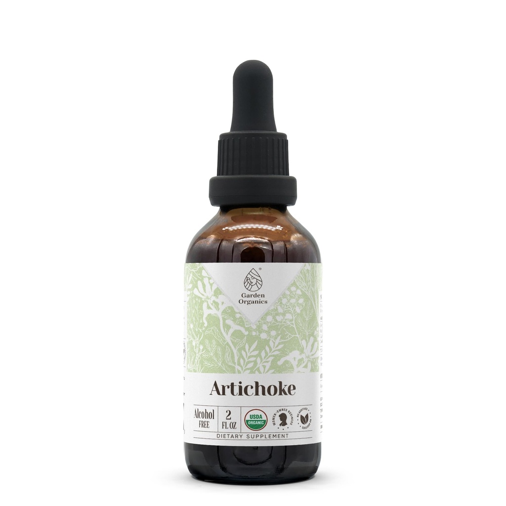 Artišokk USDA orgaaniline alkoholivaba ekstrakt | toidulisand, suure tugevusega tinktuur | looduslik sertifitseeritud orgaaniline artišokk (Cynara scolymus) Kuivatatud leht 2 oz